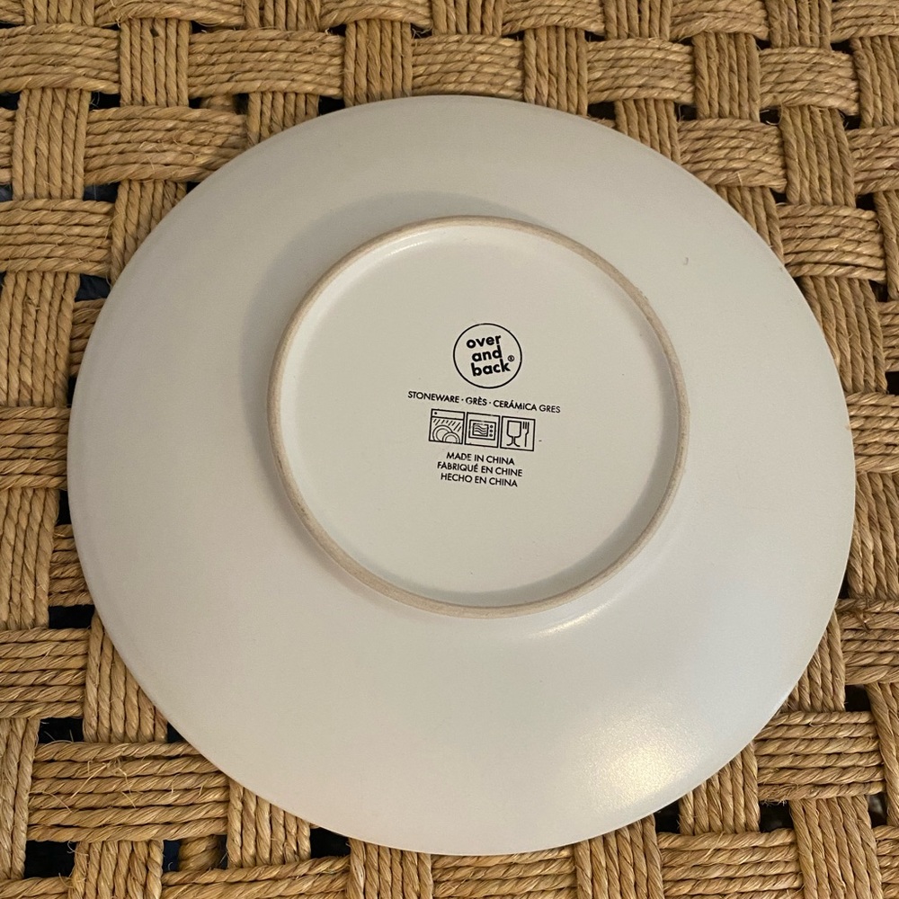 Over and Back. Stoneware.  Set of 3. Salad  Plates. Excellent Condition. - Picture 3 of 3